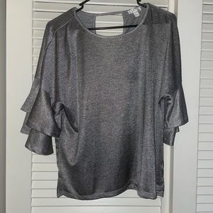 Silver cute top